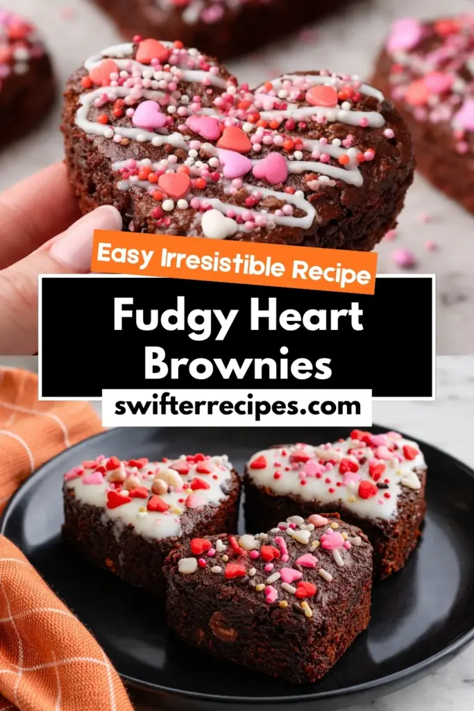 Fudgy Heart Brownies Easy Homemade Recipe