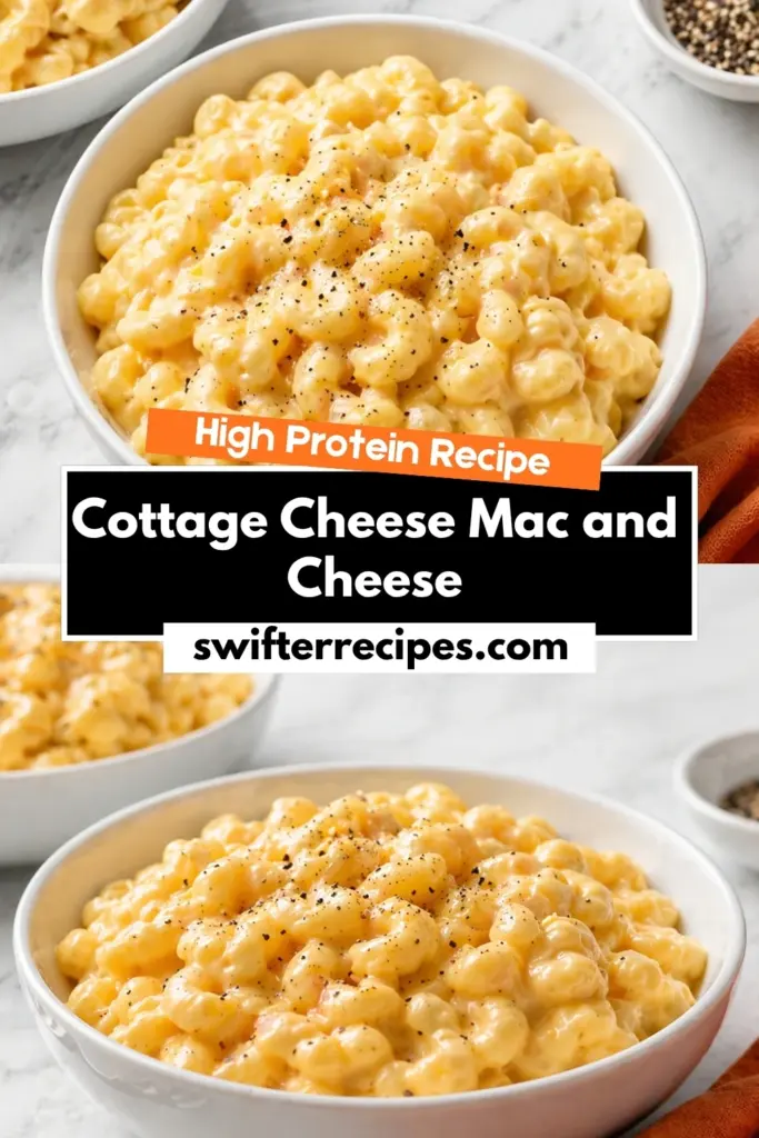 High Protein Cottage Cheese Mac and Cheese Pinterest Pin