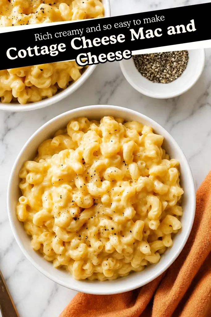 Cottage Cheese Mac and Cheese Pinterest Pin