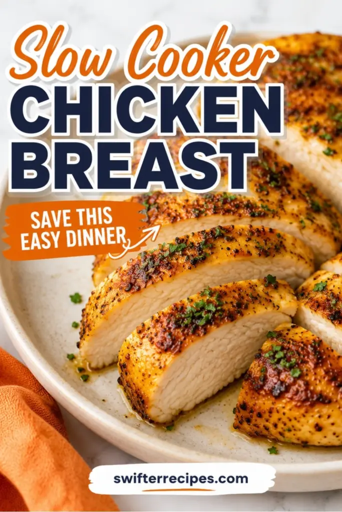 Slow Cooker Chicken Breast image placeholder with a dark blank preview.
