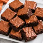 Fudgy Zucchini Brownies with Crackly Chocolate Tops